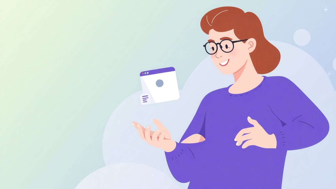 Illustrasjon av en person som bygger tillit online.