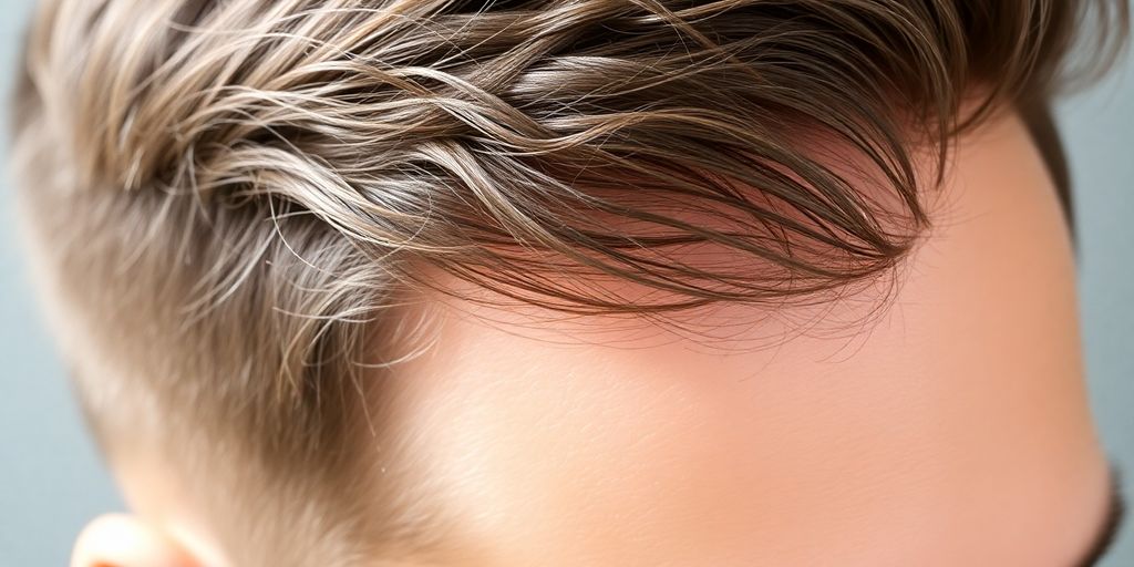 Man's hair visibly thicker and fuller.