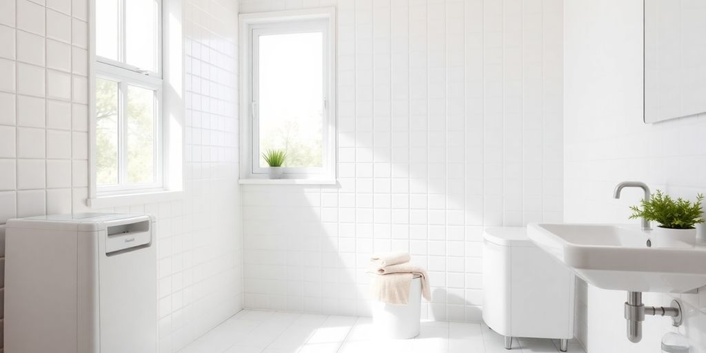 Clean bathroom after successful mold remediation process.