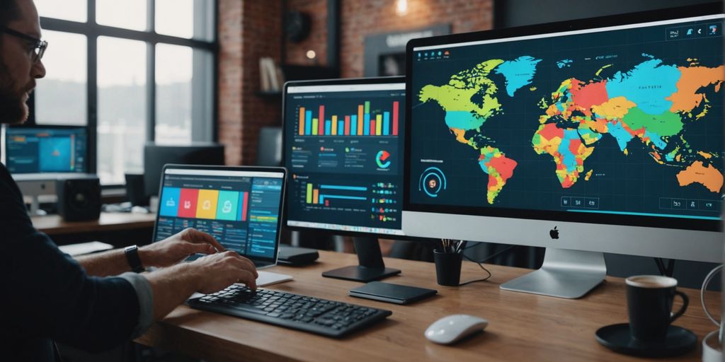 Digital branding icons with personalized marketing elements