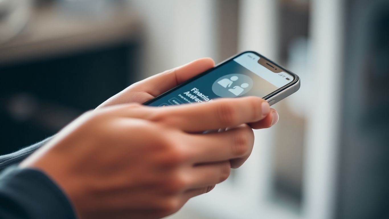 Person holding smartphone with contact information.