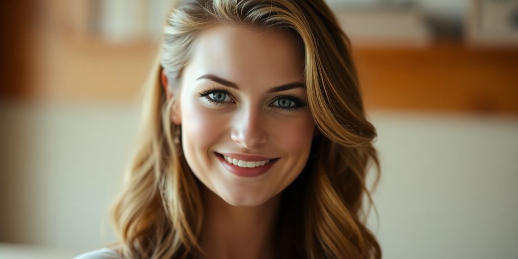 Portrait of Alexandra Breckenridge with a warm smile.
