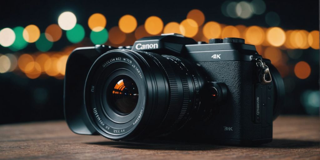 Camera showcasing thermal and night vision features at night.