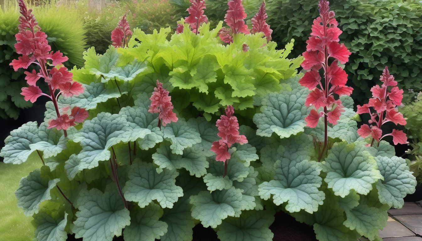 Heuchera plant in a UK garden