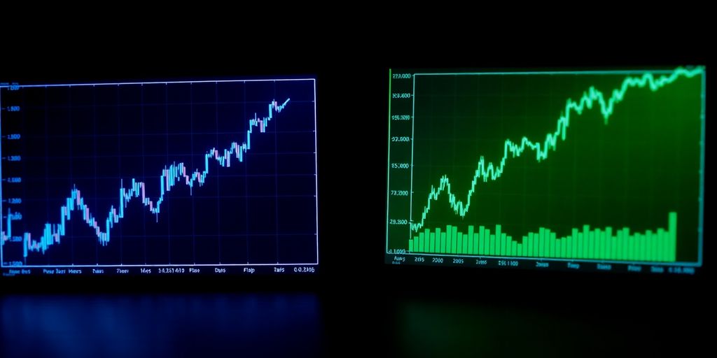 Two distinct financial charts side by side.