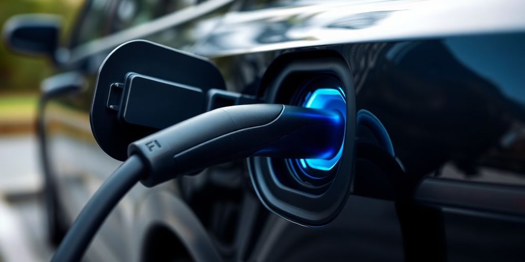Electric car charging.