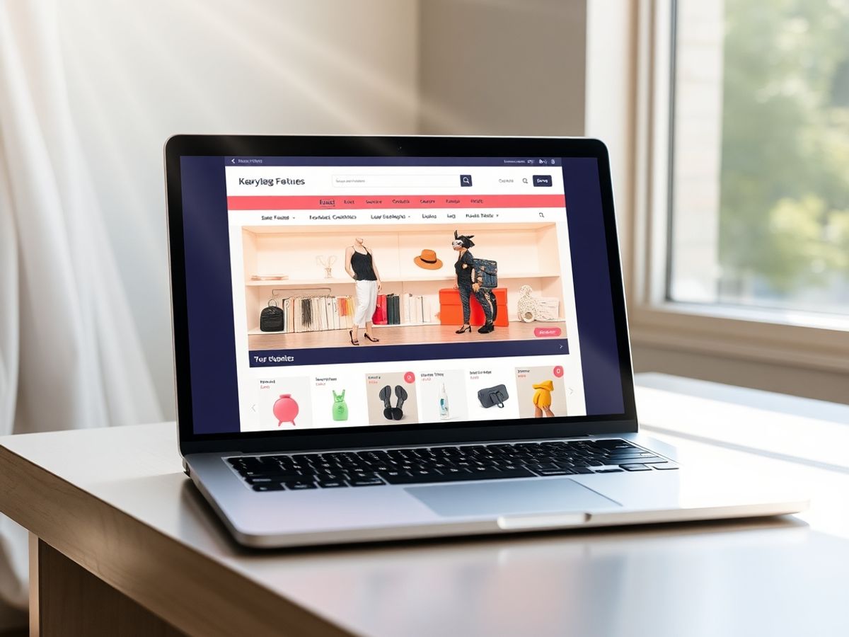 Pagina principală a unui magazin online modern.