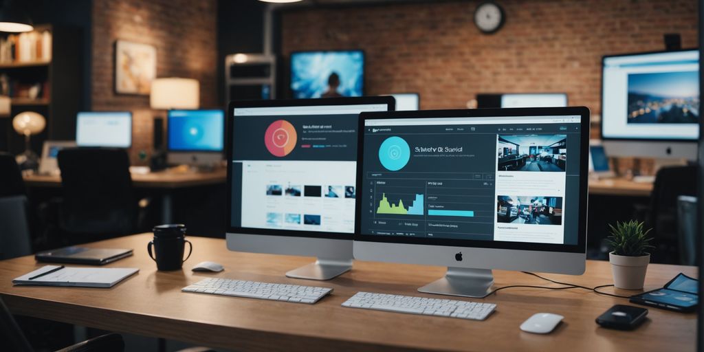 Devices displaying a responsive website design layout.