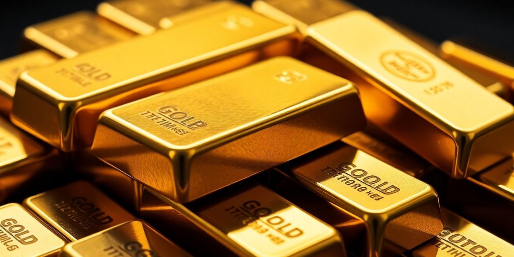 Lingots d'or et barres d'or brillants.