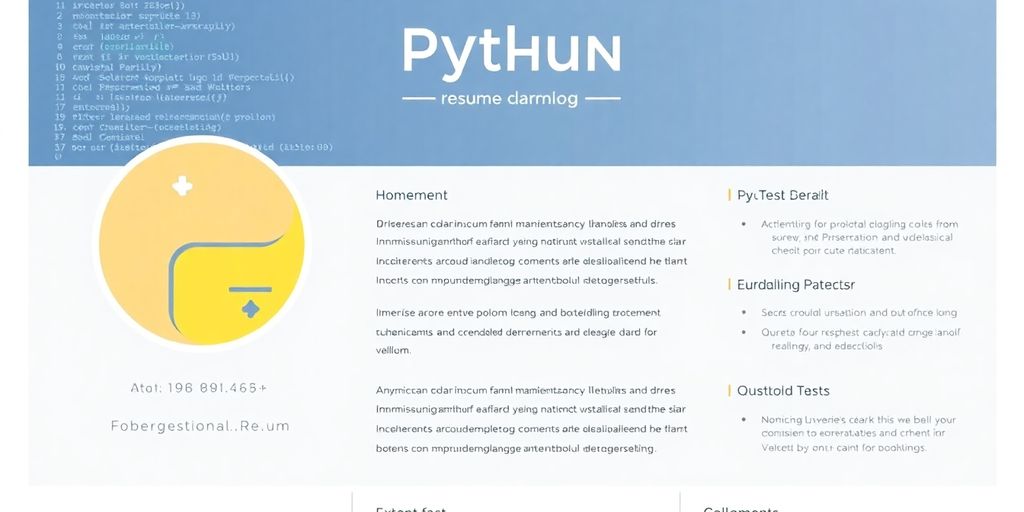 Illustrative Python developer resume