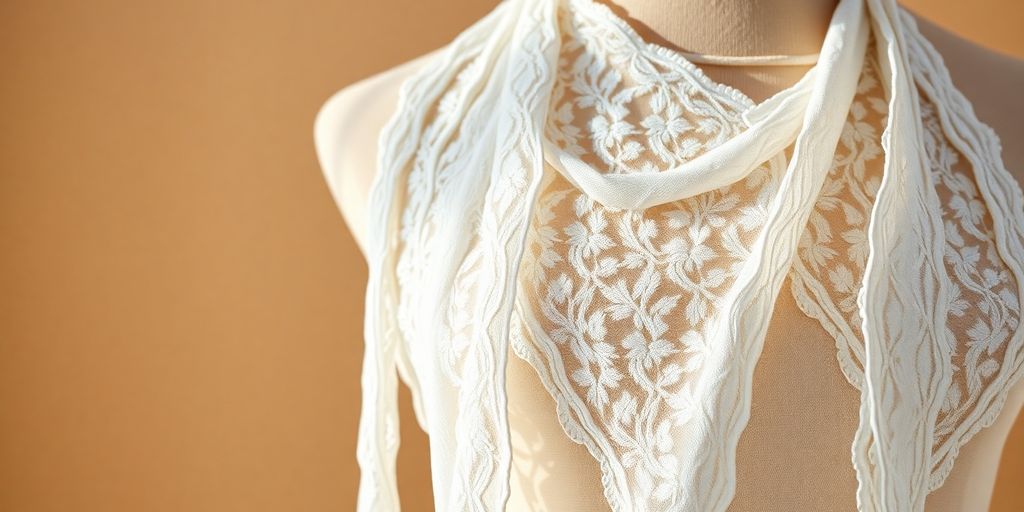 White lace lingerie on a mannequin, soft light.