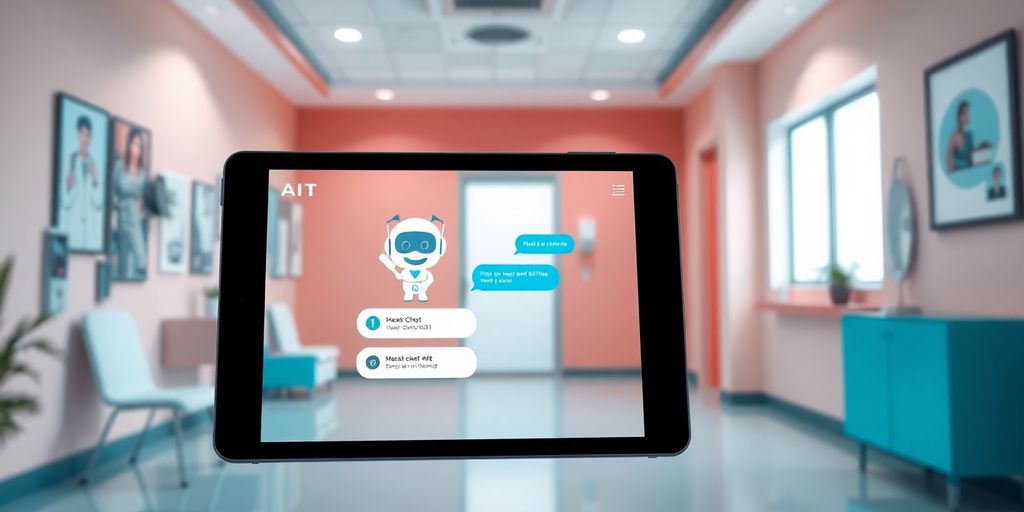Prijatan AI chatbot u ordinaciji sa smirujućim ambijentom.