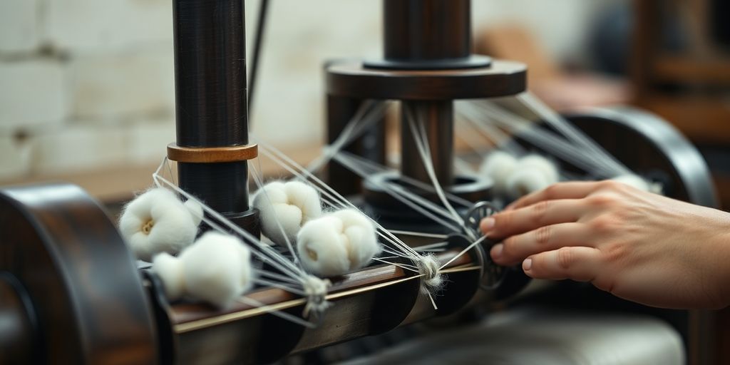 Spinning jenny in action.