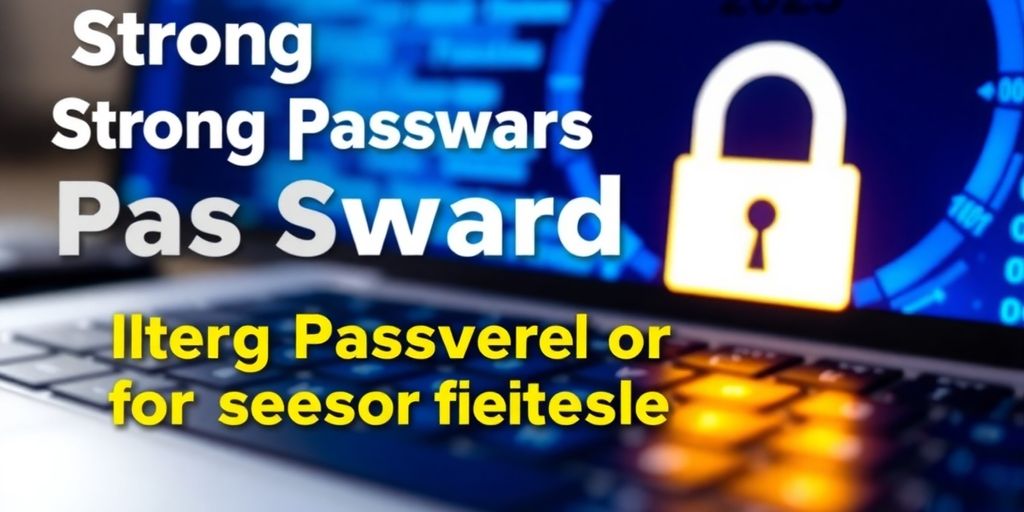 Close-up of a keyboard highlighting password security concepts.