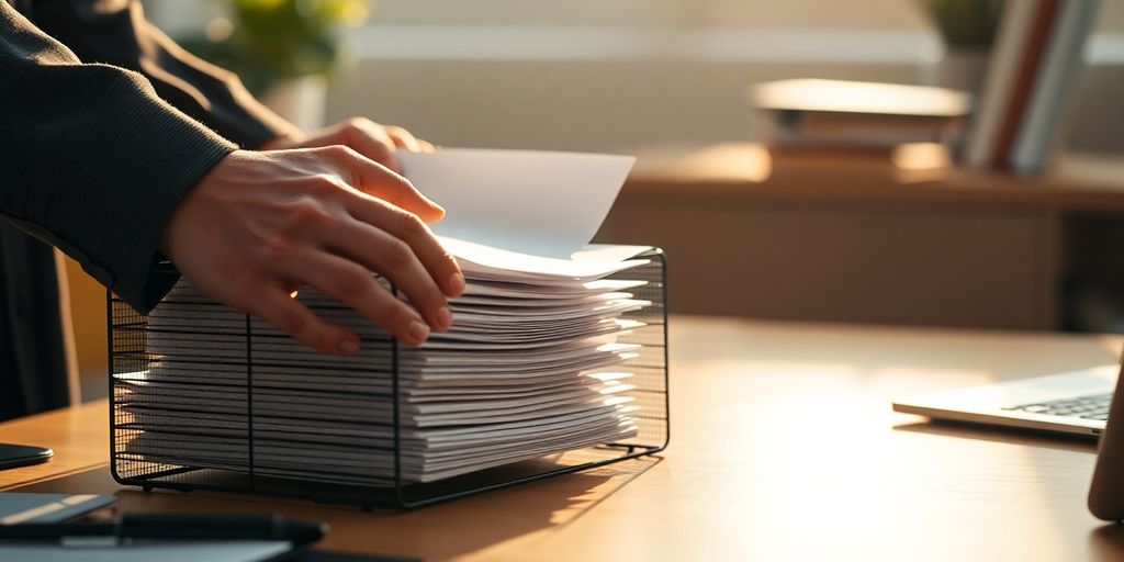 Focused professional managing tasks efficiently.