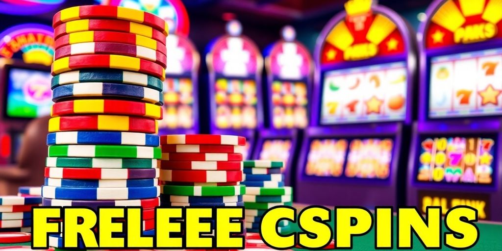 Kleurvolle casinoknoppen met op de achtergrond gokkasten.