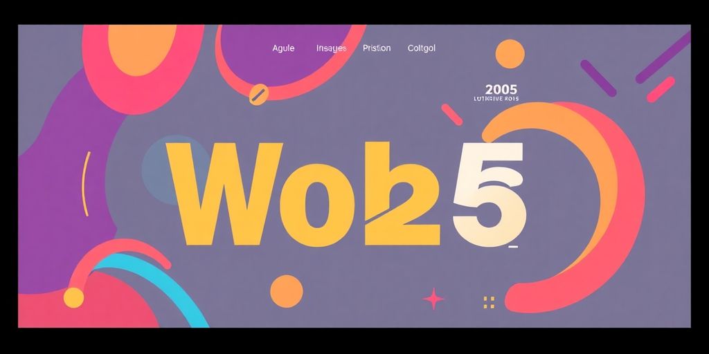 Vibrante typografie in moderne webdesignscene.
