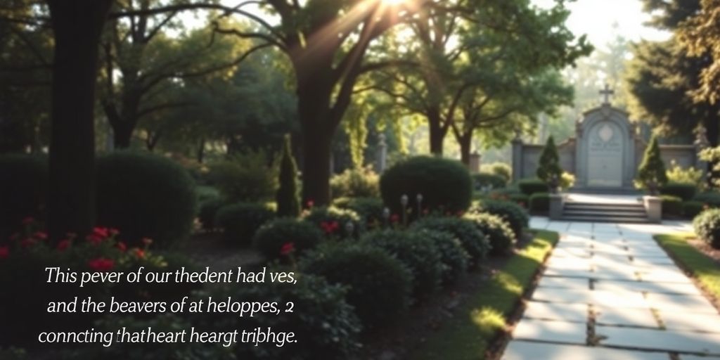 Peaceful garden with pathway for reflection and remembrance.