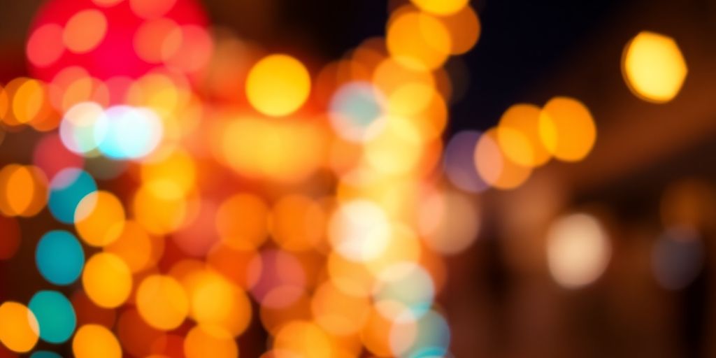 Fascinante efecto bokeh con luces desenfocadas.