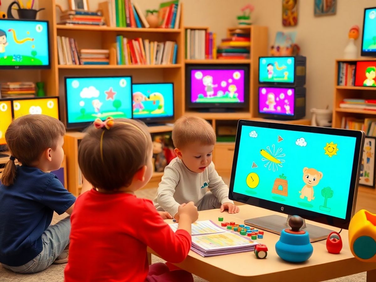 Copii jucându-se jocuri educative online.