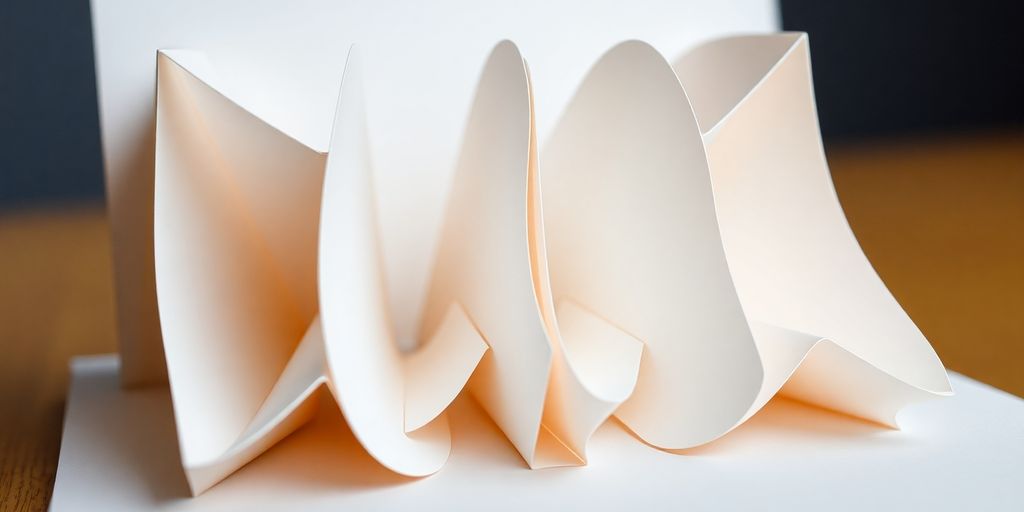 Close-up of a colorful pop-up card mechanism.