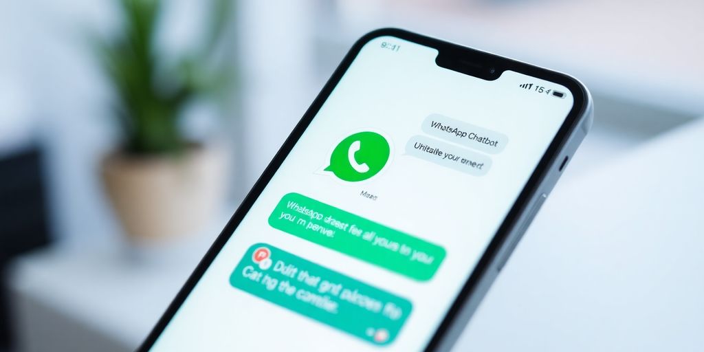 Chatbot de WhatsApp interactuando con un cliente.