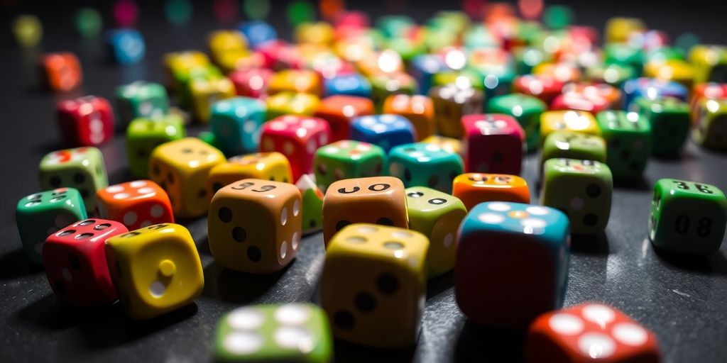 Python dice rolling simulator visualization.