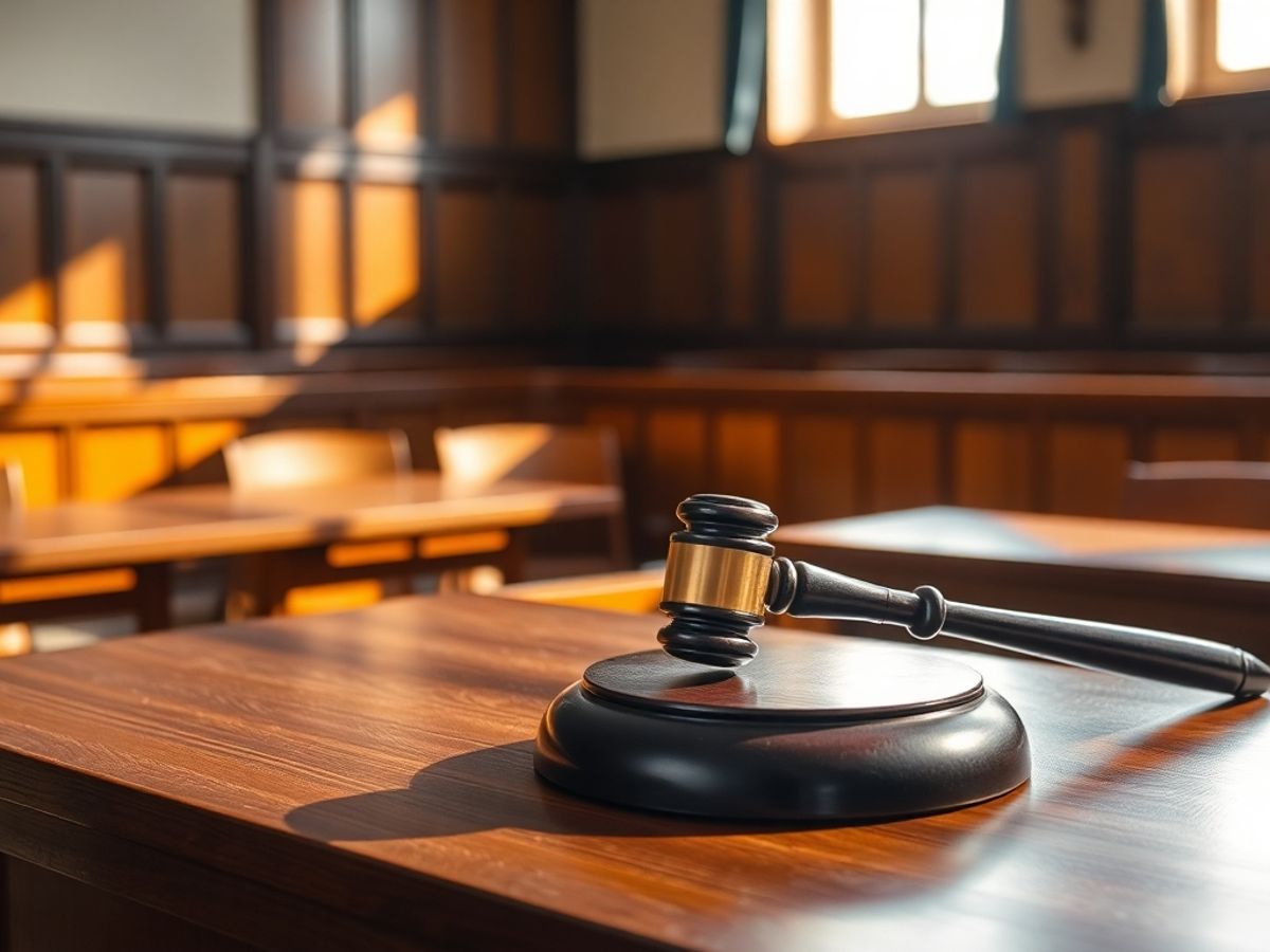 O sală de judecată din România.