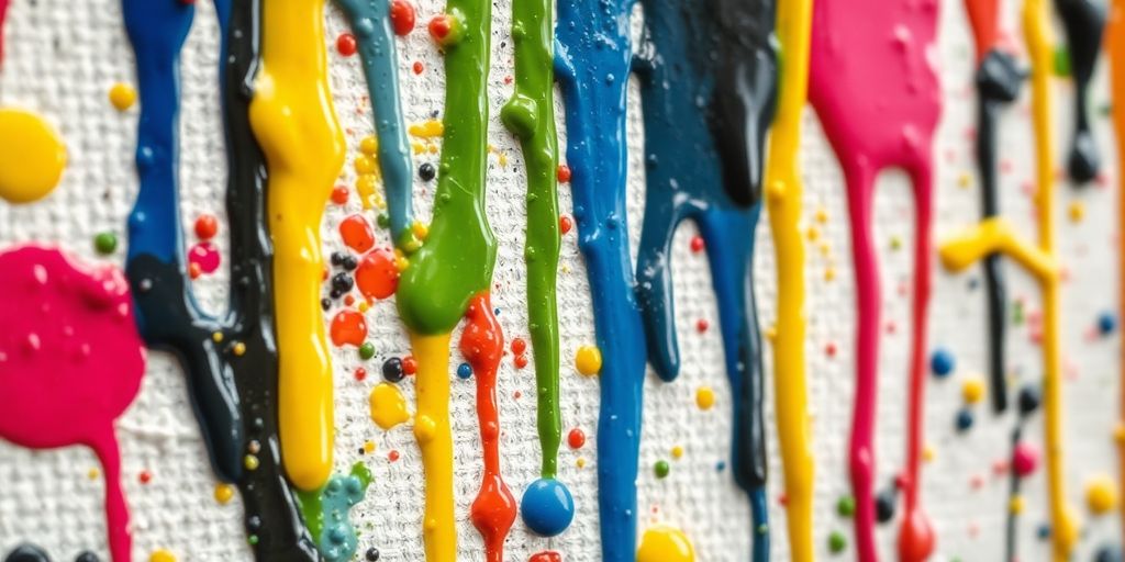 Jackson Pollock painting detail