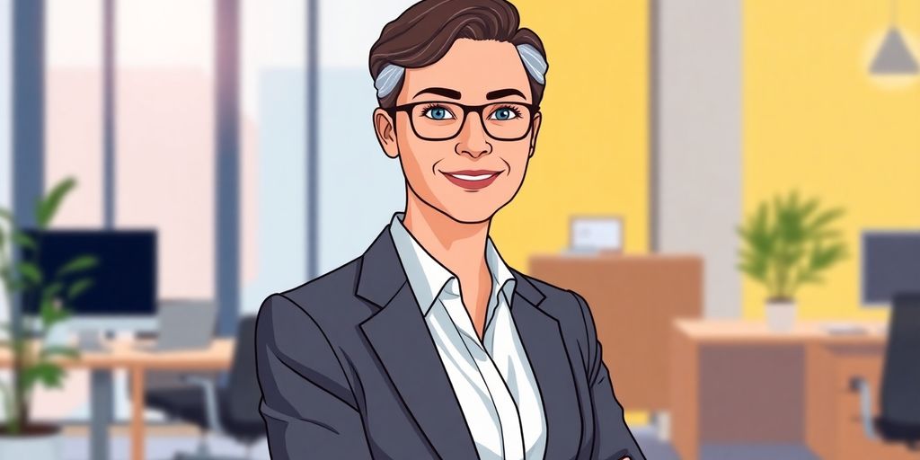 HR manager, poised, professional