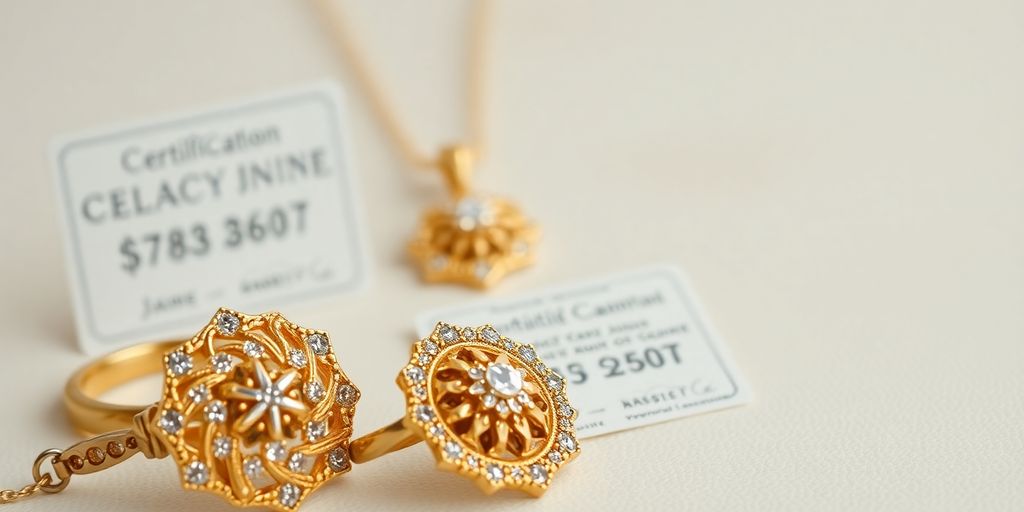 Bijoux en or certifiés avec des designs raffinés.