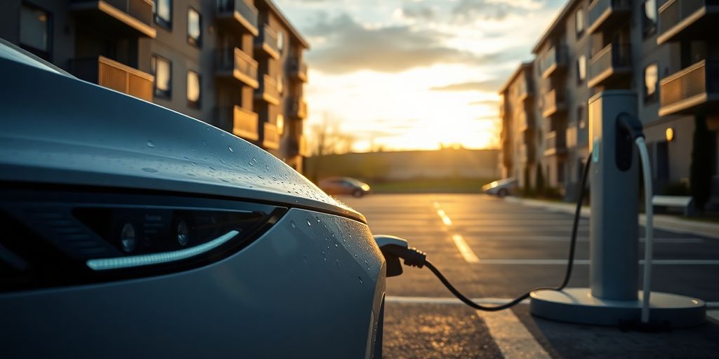 EV charger at apartment parking