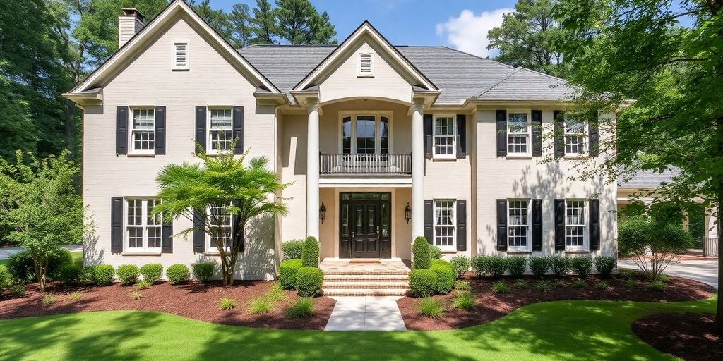 Modern Druid Hills home exterior with newly remodeled facade.