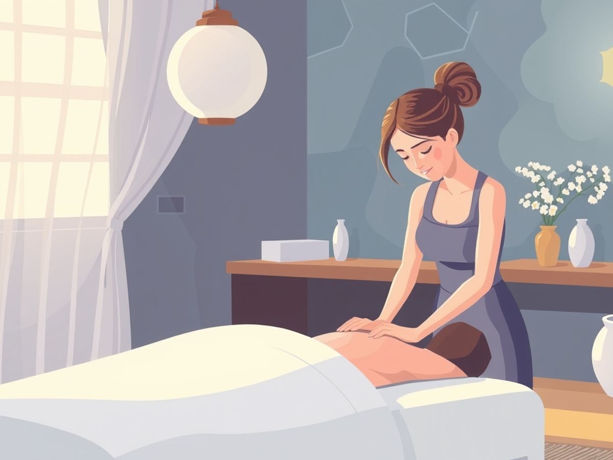 Masseuse preparing in a serene spa setting