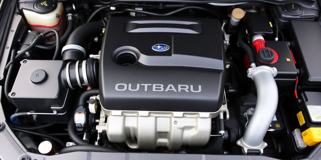Subaru Outback engine close-up.