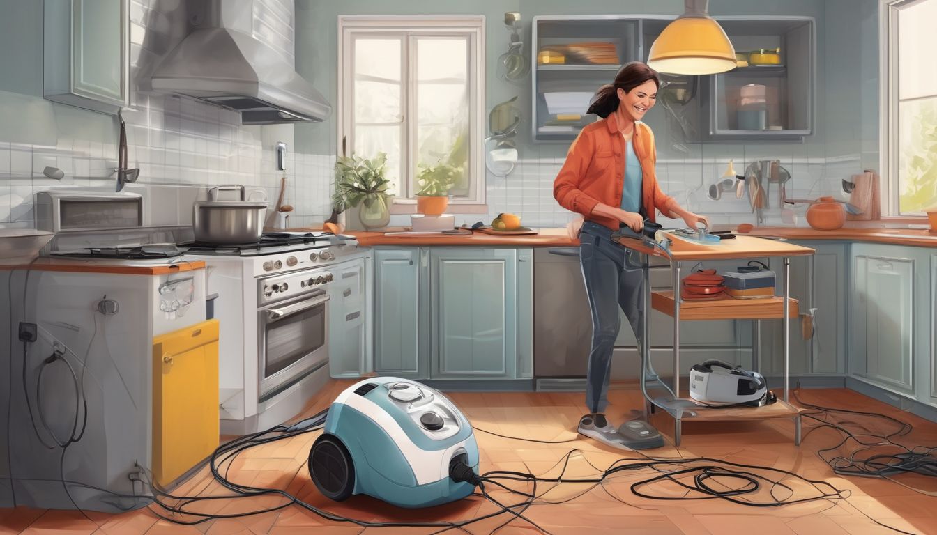 person using electrical appliances safely at home