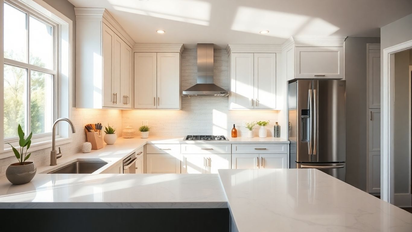 Modern kitchen remodel with natural light