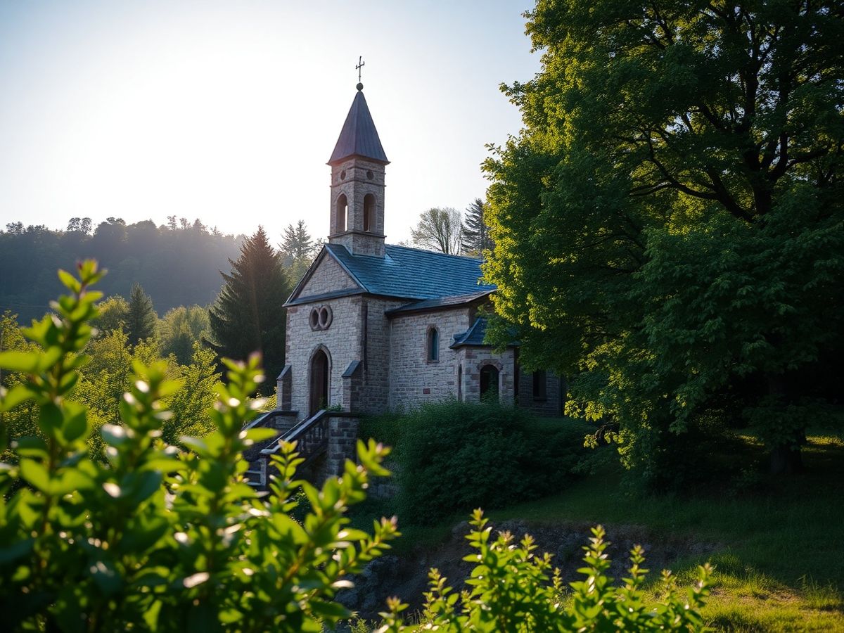 Biserica din Pustietate, o oază de liniște în natură.