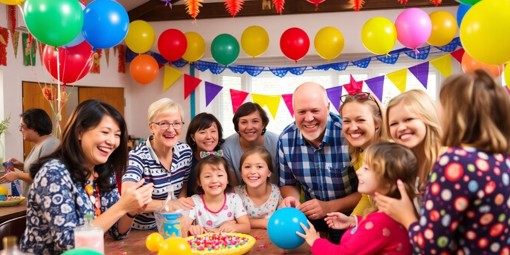 Families celebrating together at a lively Chesterfield venue.