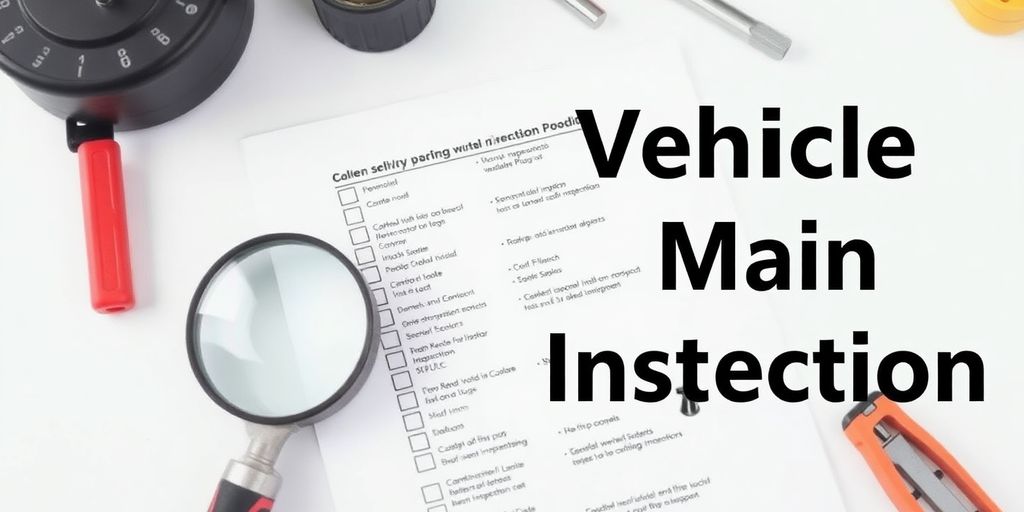 Detailierte Fahrzeugpruefung mit Werkzeugen und Checkliste.