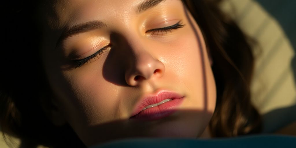 Pessoa relaxada em transe hipnótico.