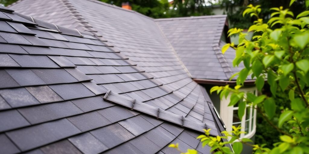 Seattle home with a well-maintained roof and greenery.