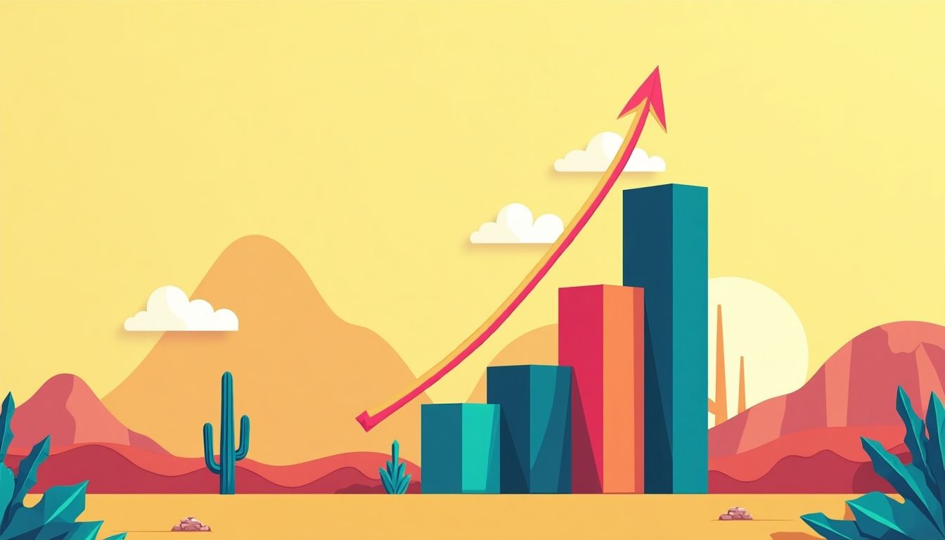 Bar chart showing growth for Tucson website SEO.