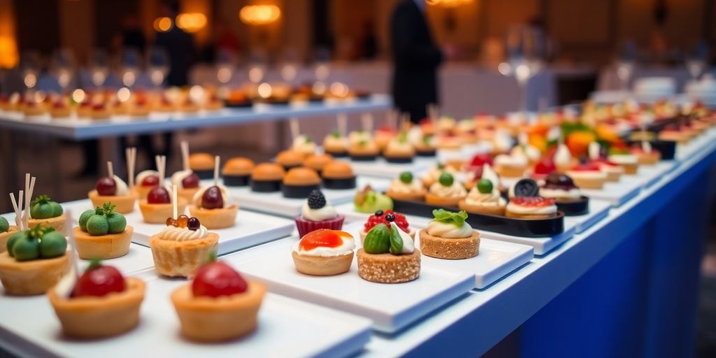 อาหารค็อกเทลหลากหลายสีสันน่ารับประทาน