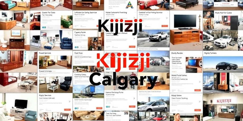 Colorful Kijiji listings from Calgary showcasing diverse products.