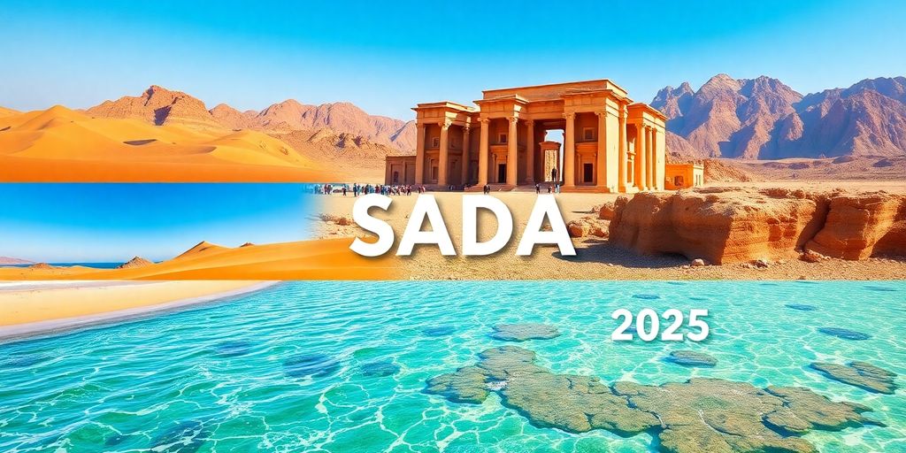 Saudi Arabia tourism sights montage