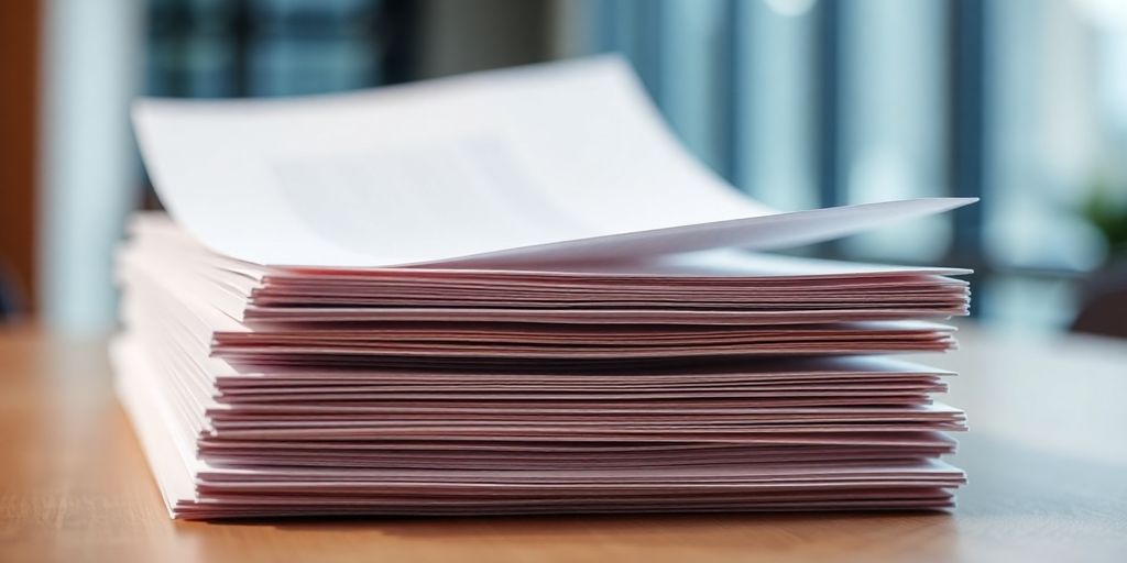 Various resume papers, professional setting