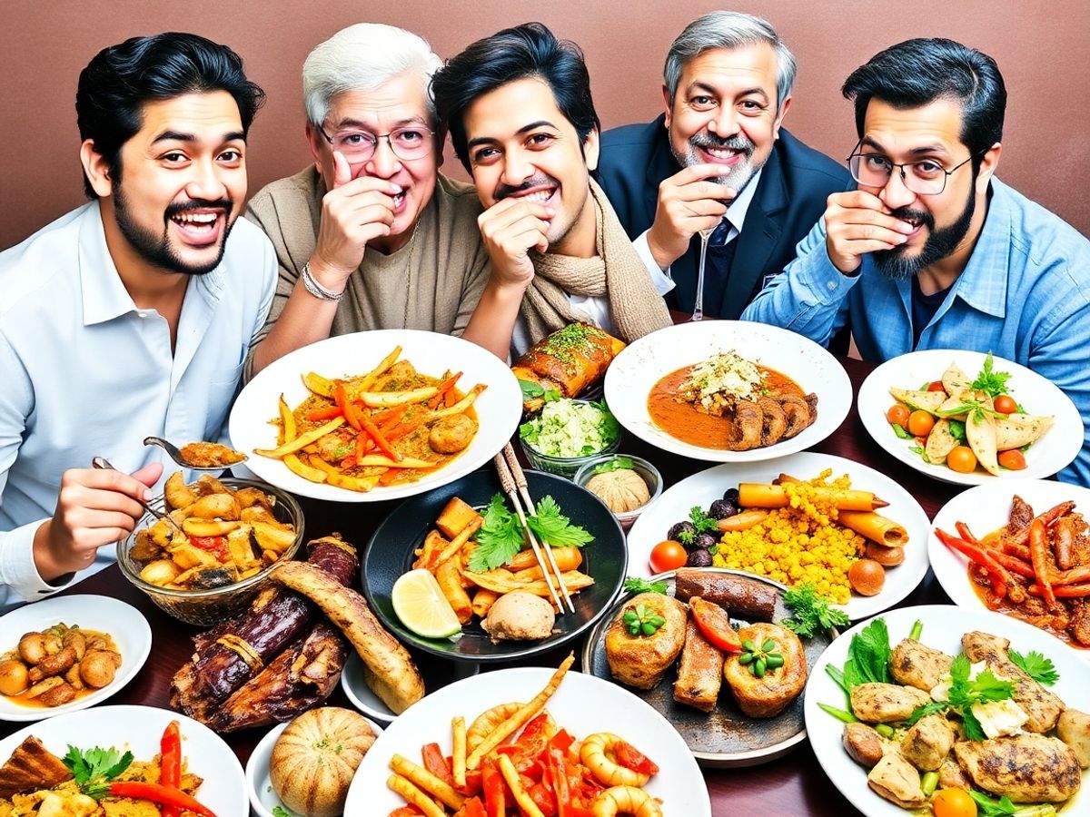 Vedete savurând preparate internaționale delicioase.