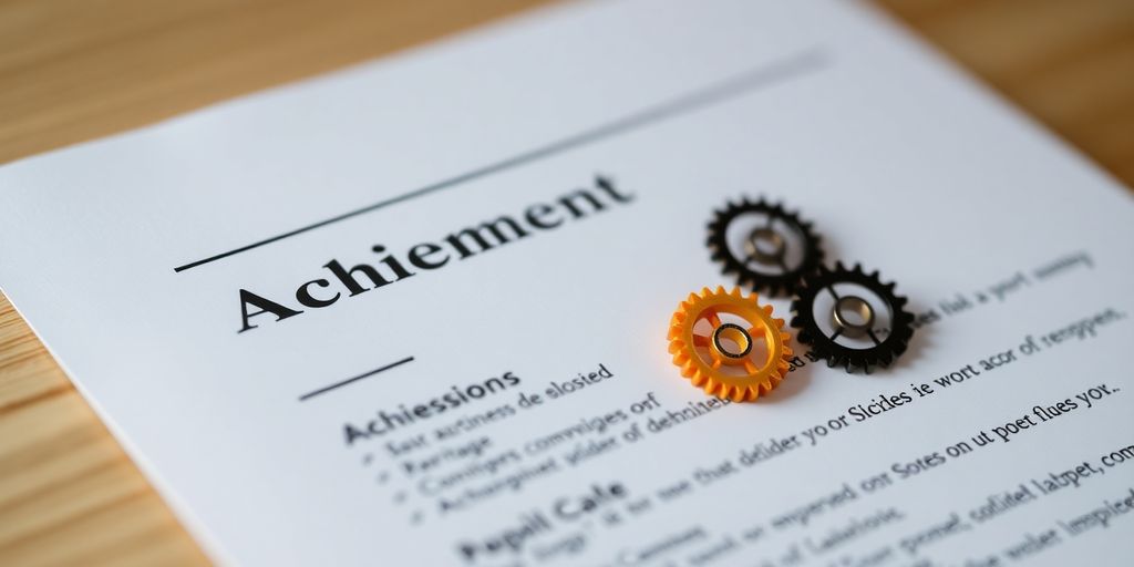 Resume with glowing gears
