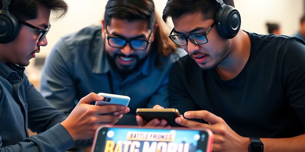 Pemain PUBG beraksi dalam tim.
